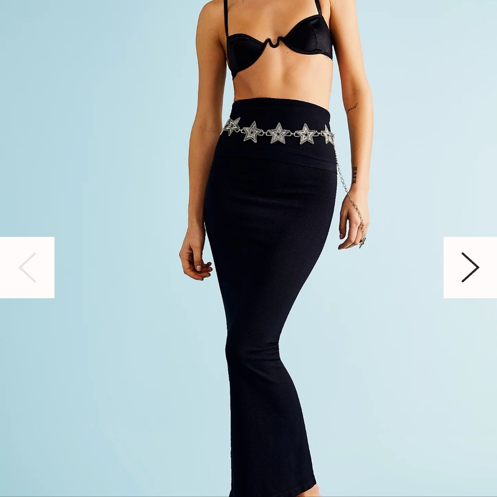 Free People XS/S Tube Slip Bodycon Black